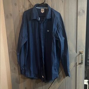Cinch Men's Blue Casual Button Down Shirt
